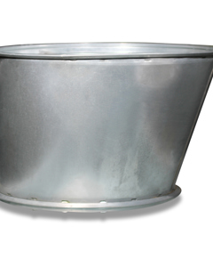 Transition piece asymmetr. 630/500 onto tube 400mm long